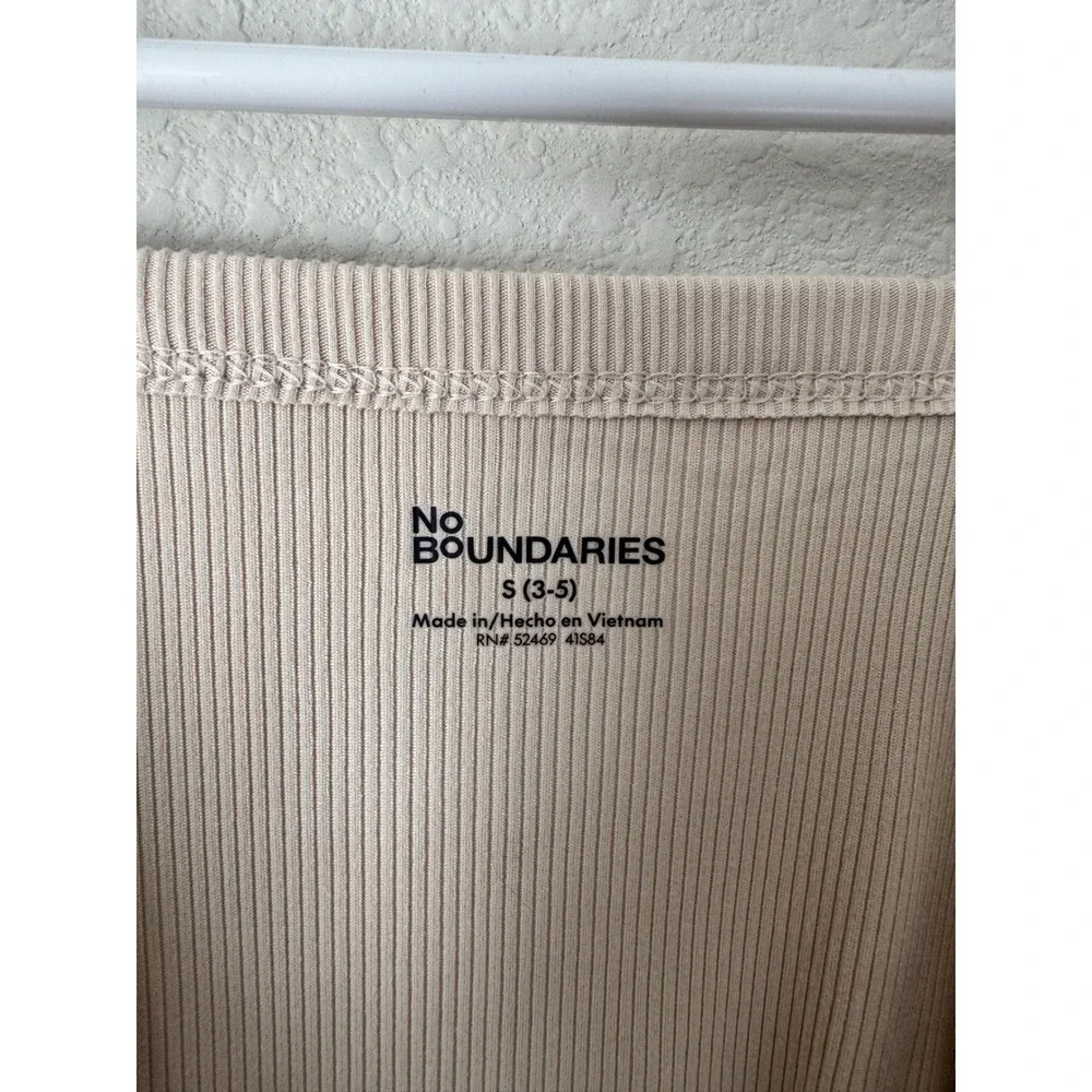 No Boundaries Womens Ribbed Knit Camisole Tank Top Beige Small‎ S 3-5 41S84 - Picture 3 of 3